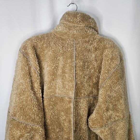 Vintage Marena Marena Two Coat Tan Womens 3X Long Sherpa Overcoat w Hat - Picture 8 of 16